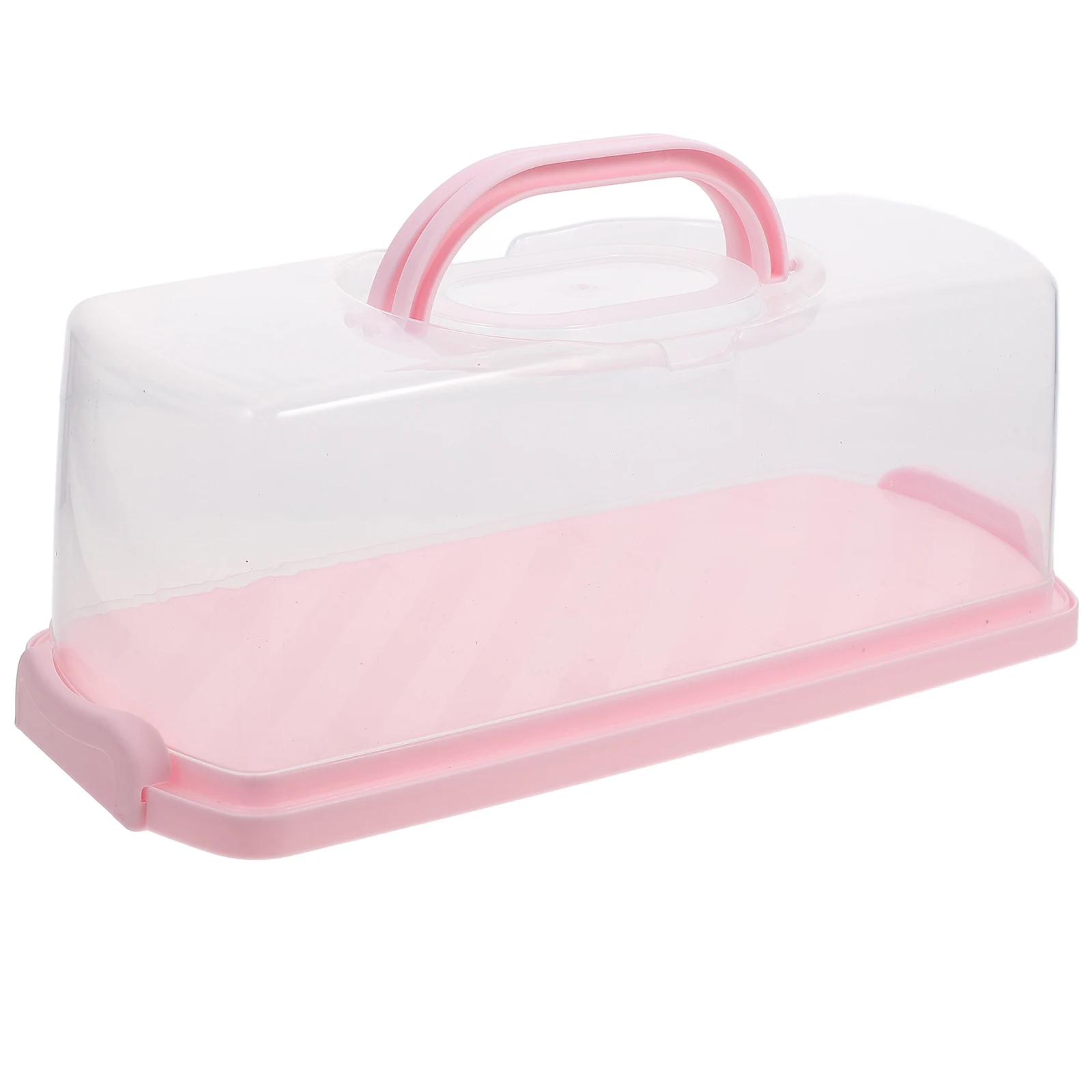 

Handheld Transparent Cake Storage Clear Plastic Bread Keeper Portable Rectangle Lunch Box Food-Grade Reusable Baking Container