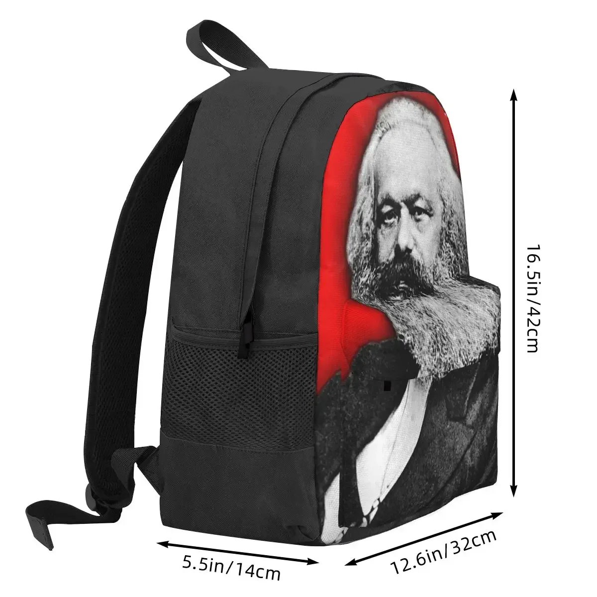 Karl Marx Backpacks Boys Girls Bookbag Students School Bags Cartoon Kids Rucksack Laptop Rucksack Shoulder Bag Large Capacity