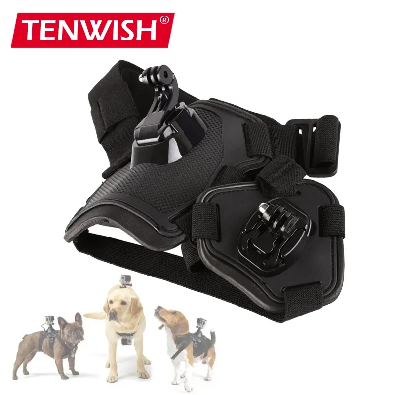 الكلب حزام لجر الحيوانات الأليفة حزام مع الإفراج السريع قاعدة جبل ل GoPro مشبك Hero10 9 8 عمل كاميرا يوتيوب قناة فيديو جرو Vlog