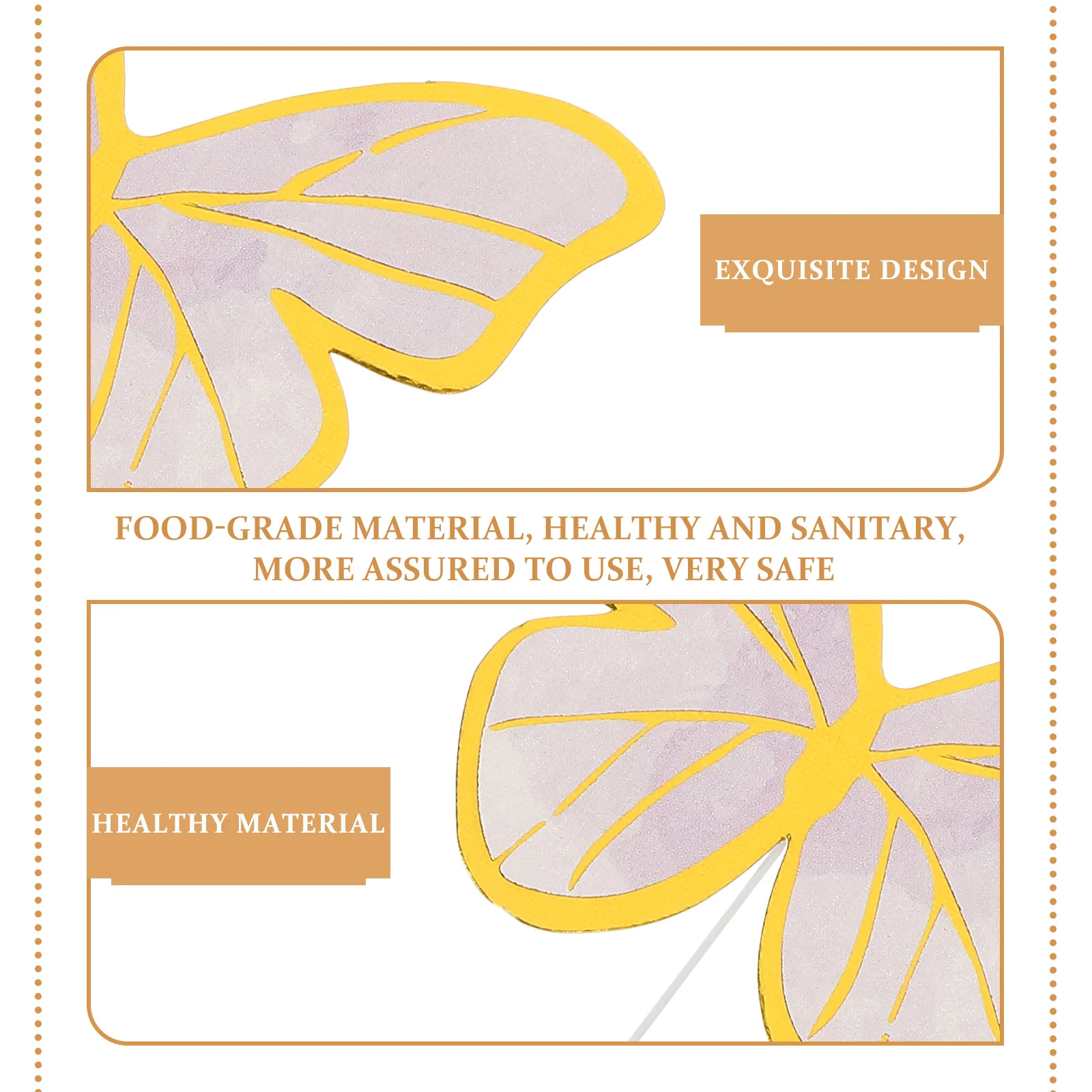 

10Sets Butterfly Cake Decoration Delicate Paper Toppers Party Gathering Decorative Cupcake Accessory Exquisite Cake Supply