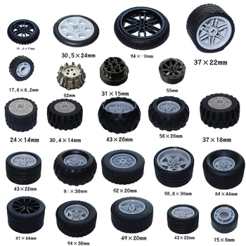 MOC technical tire wheel cross hole set motorcycle car truck wheels 44309 92402 32019 54120 11957 construction building block