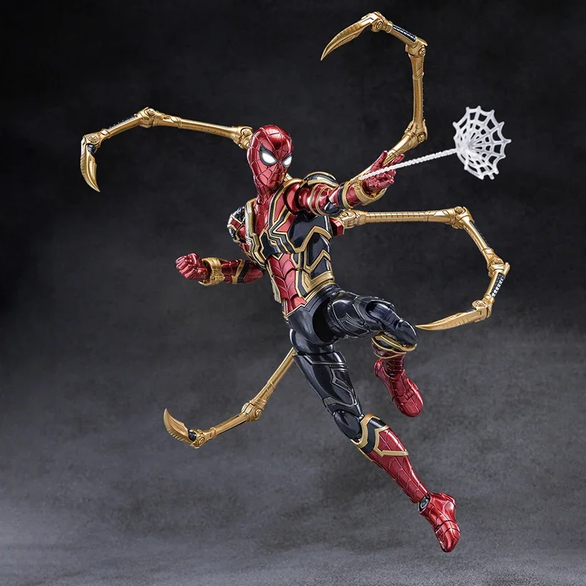 

Morstorm Genuine Edition Iron Spider Man Avengers Spray Coating Plastic Model Movable Assembly Model Action Figure Toy Gift