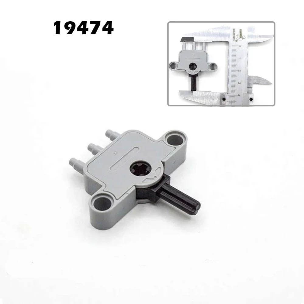 MOC Bricks Technische Teile Pneumatikpumpe Small V2 mit verstärktem Zylinderschlauch, Luftkraftsteine, kompatibel mit 8800 Blöcken