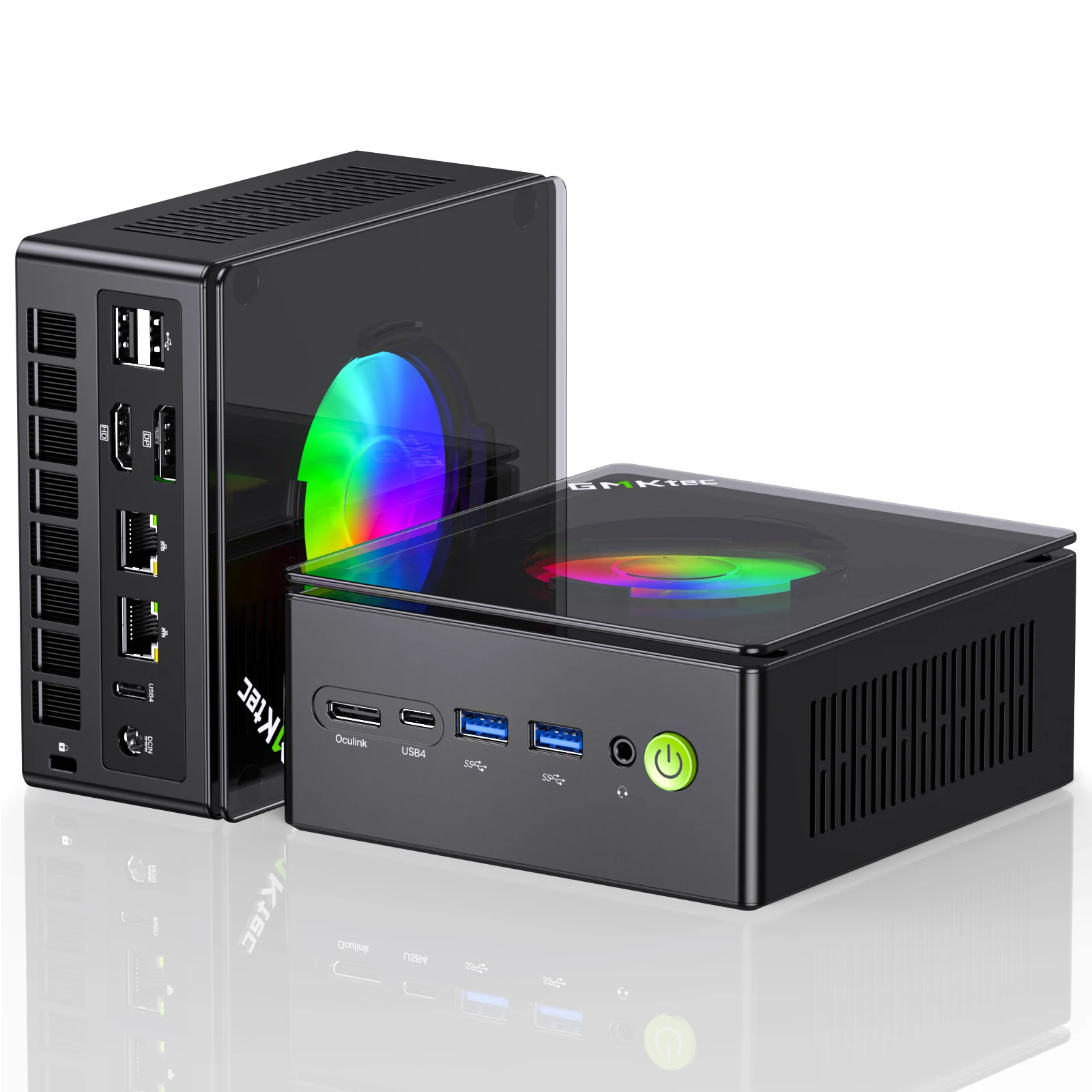 GMKtec K11 Nucbox AMD R9 8945HS Mini PC DDR5 5600MT/s SSD PCIe4.0 Win11 Pro Quad Screen Display OCulink Desktop Gaming Computer