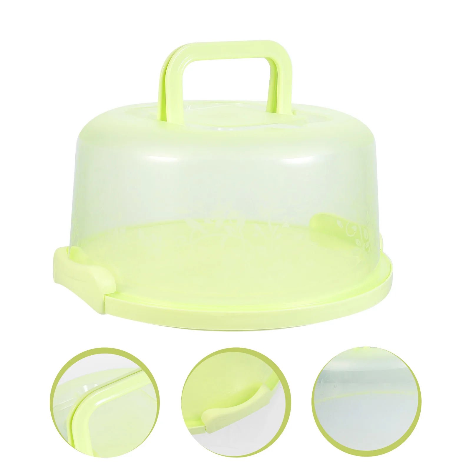 

Box Round Cake Protective Cover PP Container Lid H for Cake Cupcake Travel Serving Gifts Storage Party Packaging