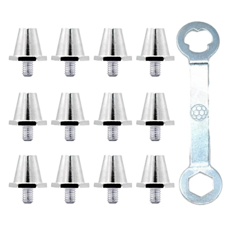

12Pcs Aluminum Football Boot Spikes Soccer Stud Replacement Football Cleats Stud Soccer Boot Cleats Track Shoes Accessor