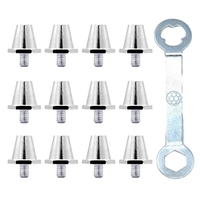 5asd 12Pcs Aluminum Football Boot Spikes Soccer Stud Replacement Football Cleats Stud Soccer Boot Cleats Track Shoes Accessor