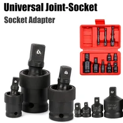 Air Cannon Pneumatic Universal Joint-Socket Swivel Set 360 degree Rotary Joint Electric Wrench Socket Extension Set 1/2