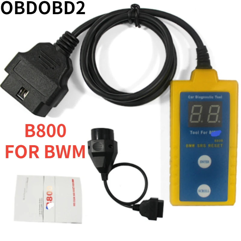 Airbag Scan Reset Tool B800 for BMW 1994 and 2003 B800 Car Scanner E36 E46 E34 E38 E39 Z3 Z4 X5 Read Clear Airbag Trouble Codes