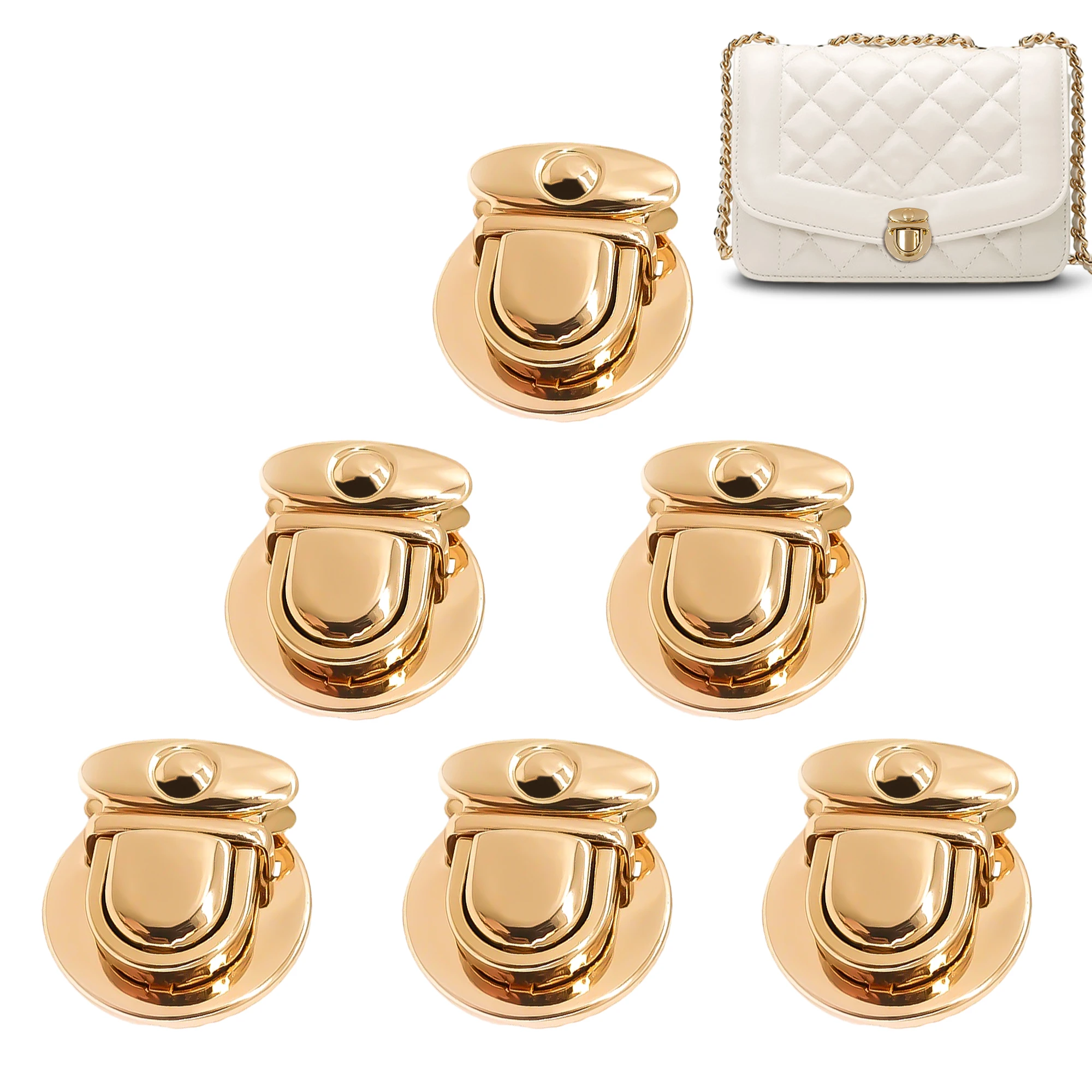 6piece Twist Locks For Handbags Easy To Install And Replace Durable Structure Compact