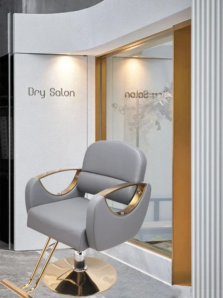 Barbershop Swivel Hairdressing Perm Barber Chair Lift Hair Dyeing Simple Barber Chair Silla De Barbería Salon Furniture