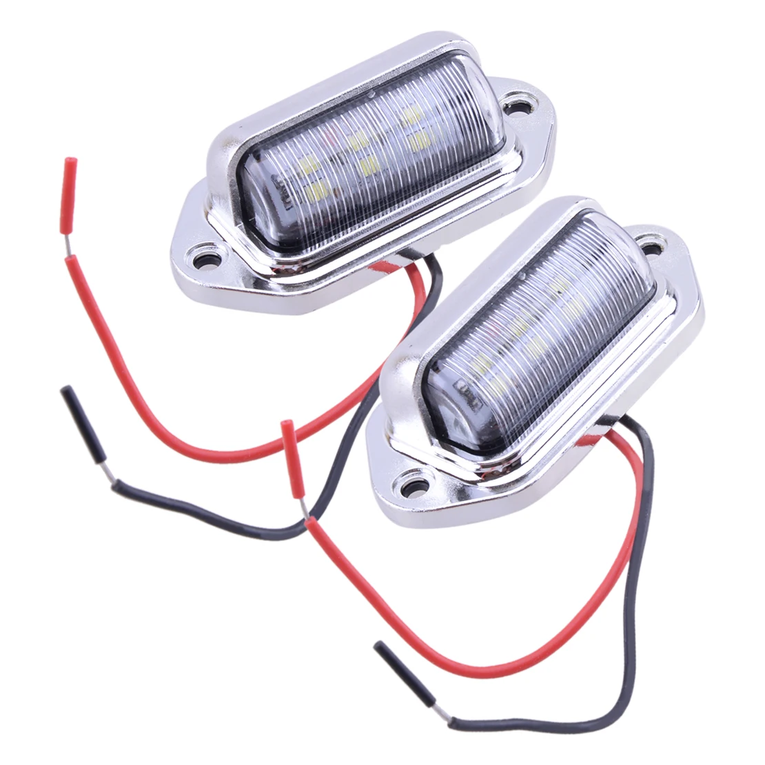 2Pcs Waterproof LED Deck Courtesy Stern Transom License Number Plate Light Fit for Marine Boat RV Trailer Truck Car 12V-24V 1.8W