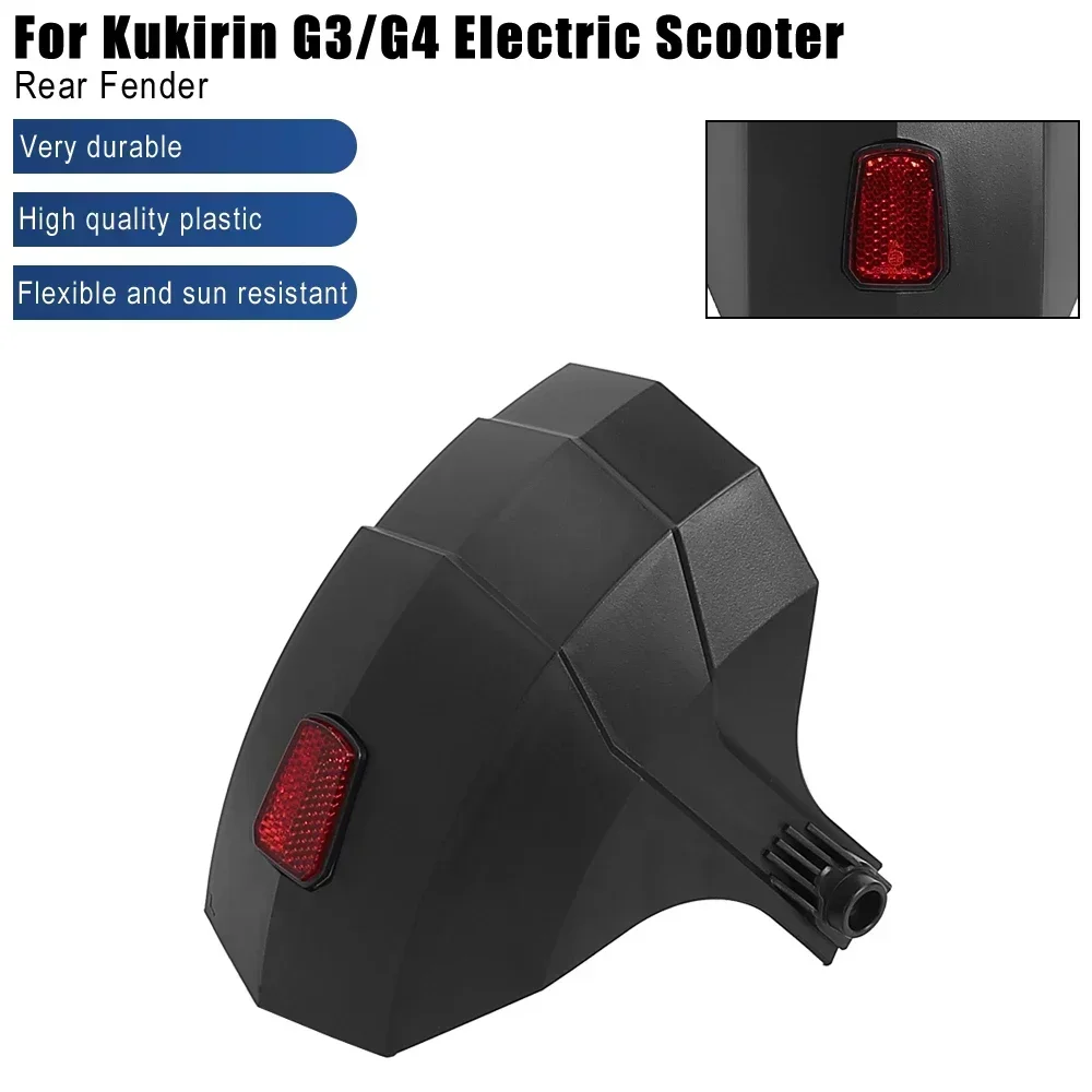 Hinterer Kotflügel mit Rücklicht für Kugoo Kukirin G2 G3 G4 G2Ultra Elektroroller Hinterrad-Schutzabdeckung Schwarze Schutzabdeckung – Detail 1