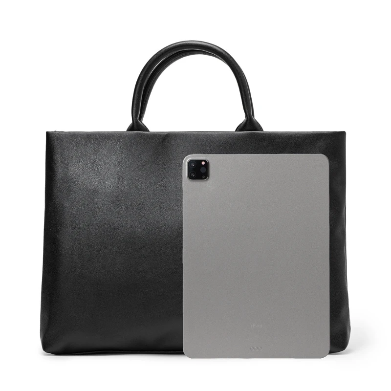 Bolso de mano para hombre, Maletín de negocios, negro, minimalista, informal, ultrafino, para ordenador, 15 pulgadas, exquisito, para llevar documentos