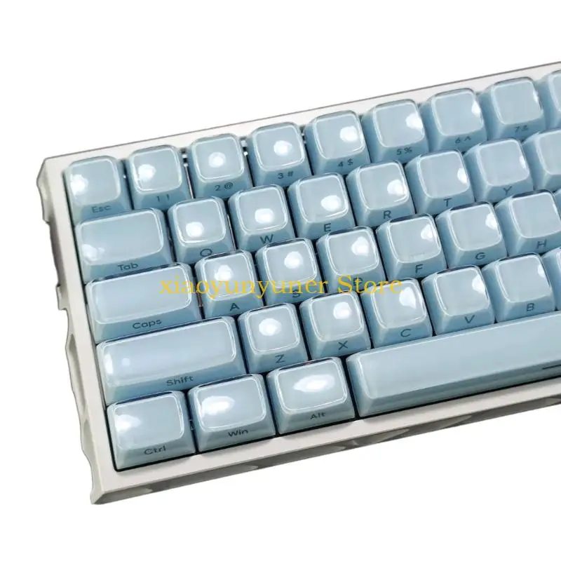 P9JB Side-Printed Keycap Set 132Keys Jelly MDA Height Keycaps for Mechanical Keyboard and Clean Desk Setup
