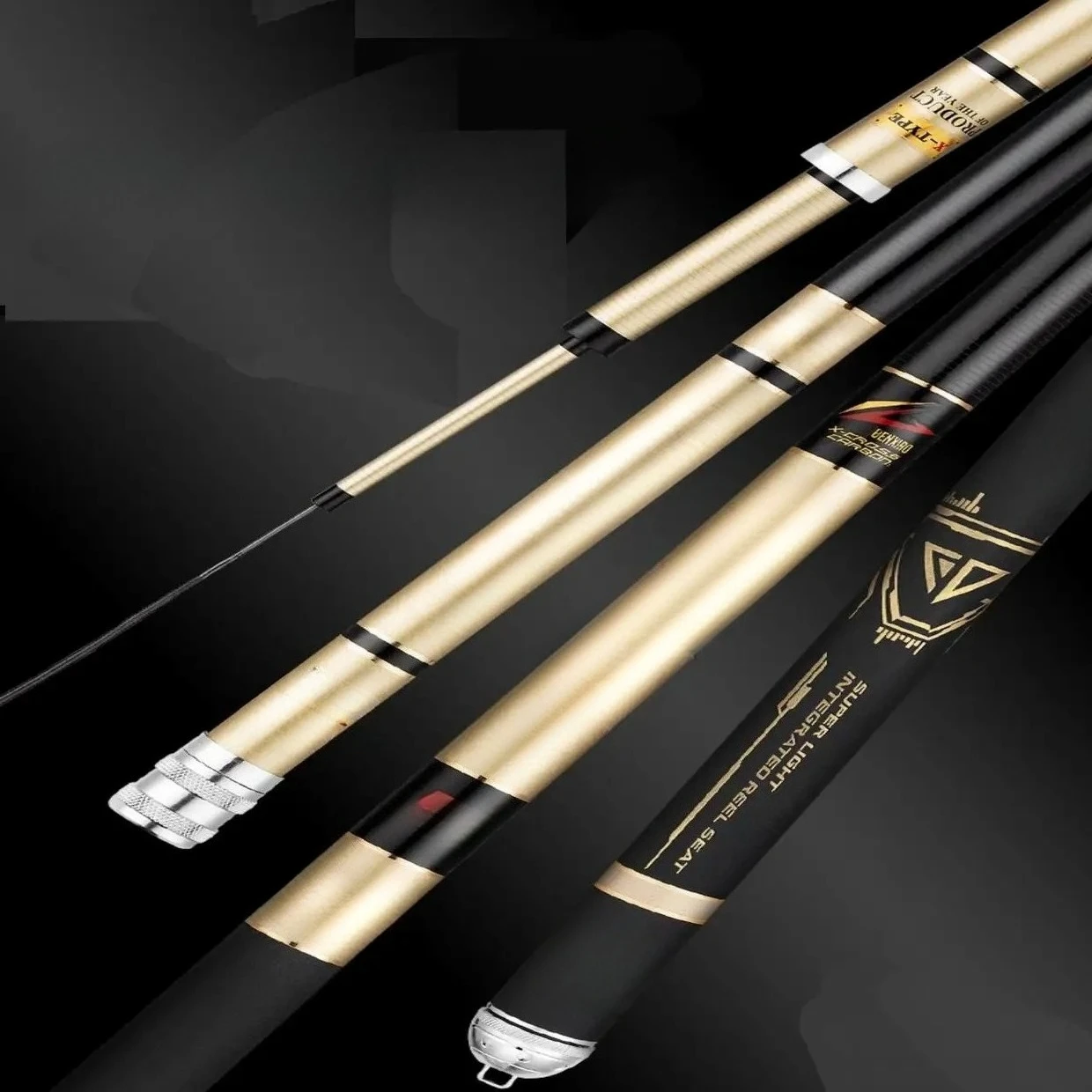 ZZ378 Xinma Best Hi - Carbon 28 28+ or 19 Hard Fishing Rod Superhard 8 Layers Carbonfiber Total 2 Tips 19 Hard Safe Load 3500g