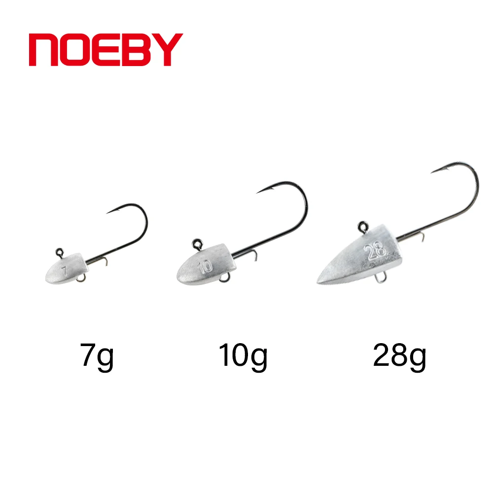 Noeby Dart Jighead Fish Hooks 7g 10g 28g Worm Fishing Lure Hook High Quality Artificial Bait for Bass Fishing Tackle Hook