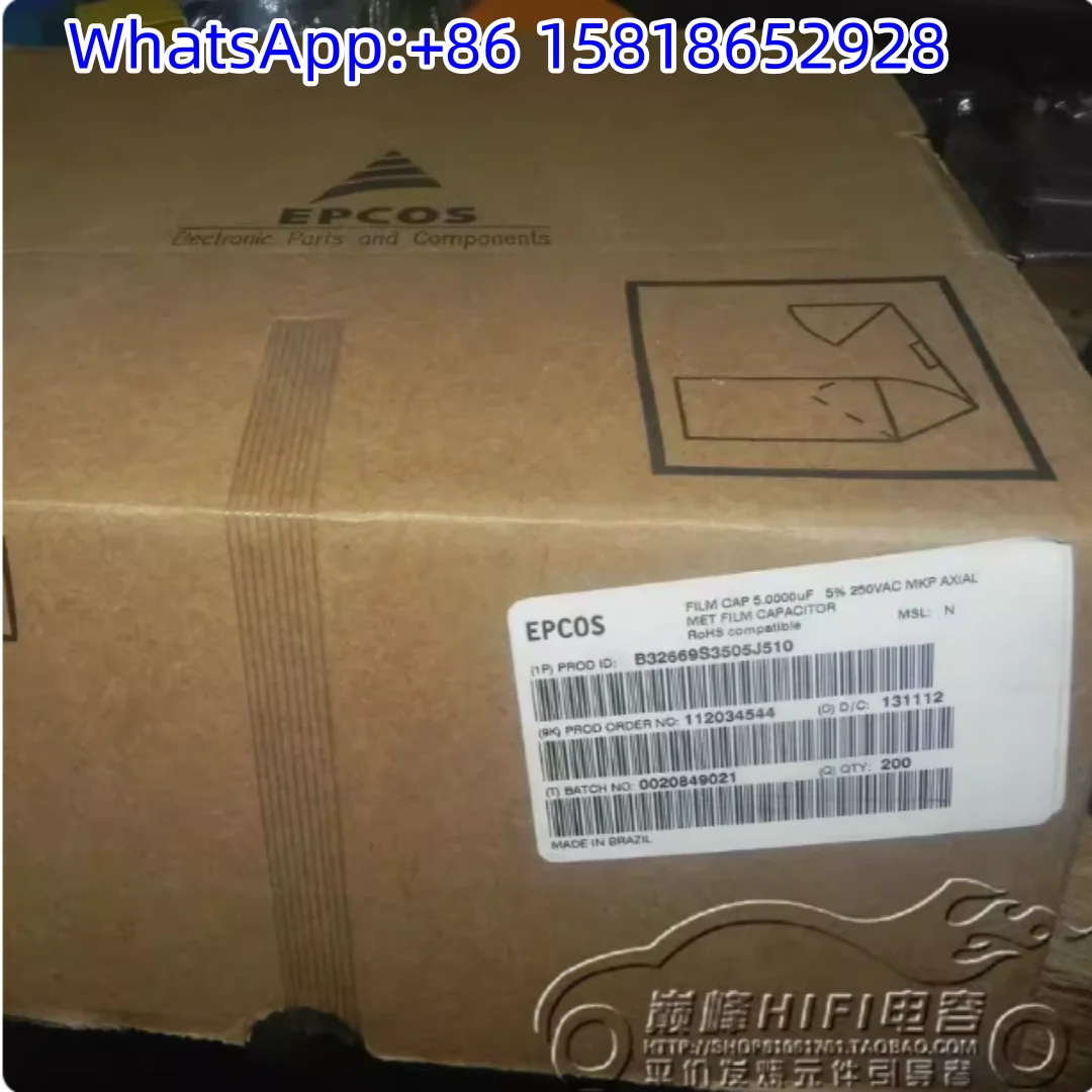 2pcs EPCOS Siemens MKP 250V 5UF 400V Thick Copper Lead Crossover Film Capacitor B32669S3505J