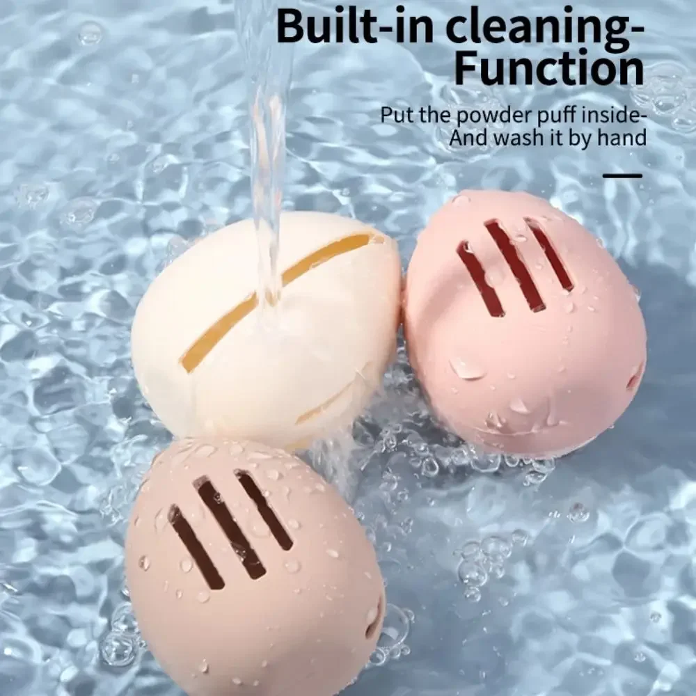 シリコーンメイクアップスポンジホルダー多穴カーキピンクホワイトビューティーエッグ収納ケース環境に優しいメイクアップスポンジケース化粧品