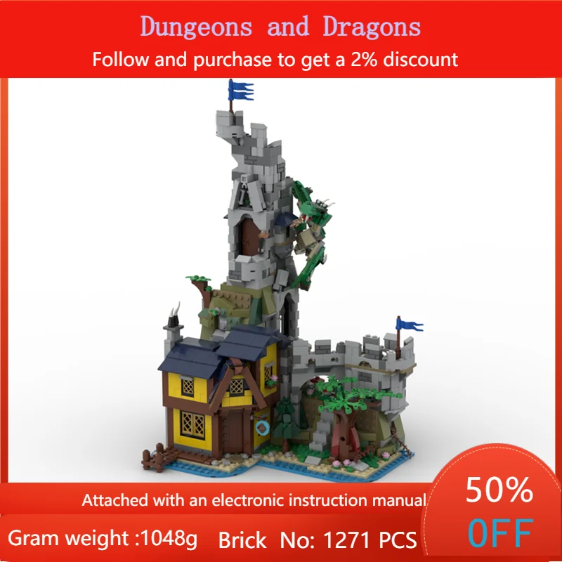 

1271 Parts MOC Building Block Model Dungeons Dragons Creative Toy For Boys Adults Children Christmas Birthday Gift