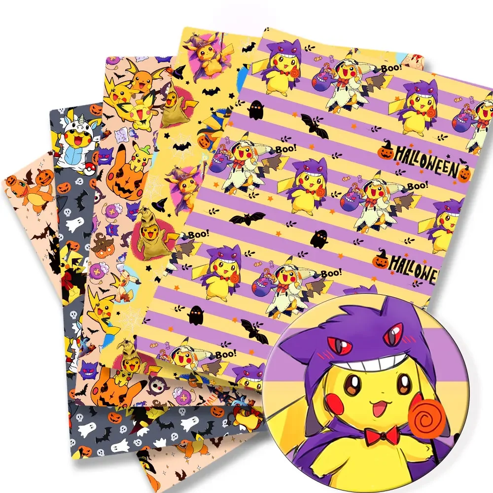 

Pokemon Cartoon Fabric140*50cm Handmade Sewing Patchwork Quilting Baby Dress Home Sheet Printed Fabric Fabric Sewing Kids