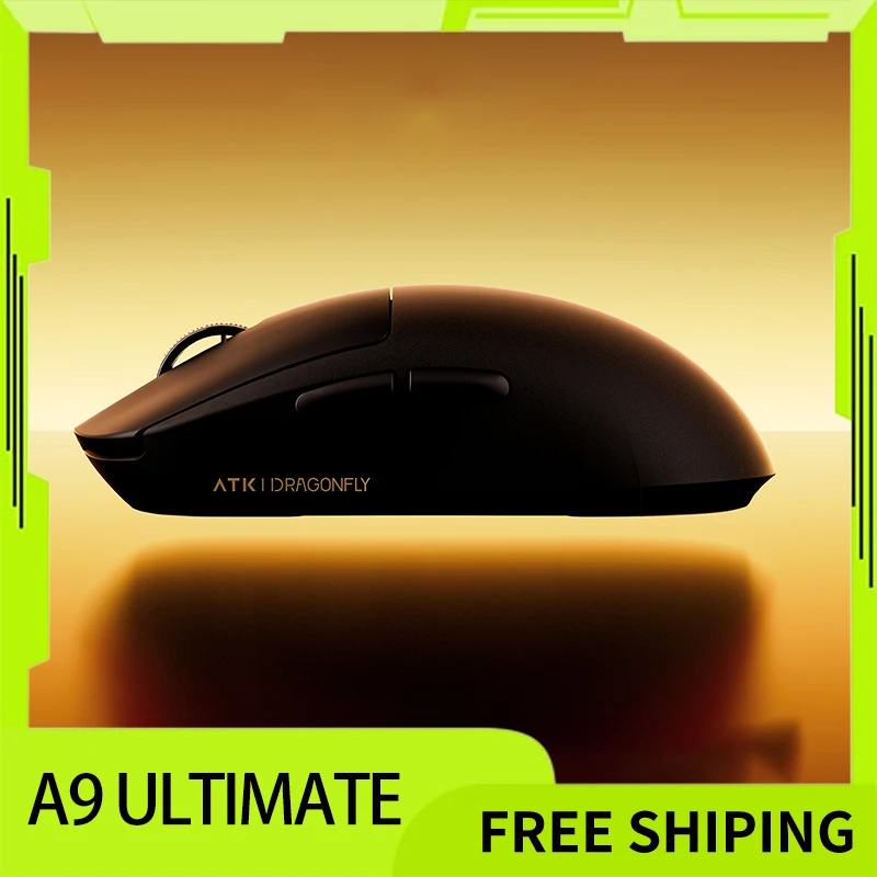 

New Atk A9 Ultimate Wireless Gaming Mouse A9 ultra Max Tri Mode Mouse Paw3950ultra New Nano Coating 53g Lightweight Mice Hub3.0