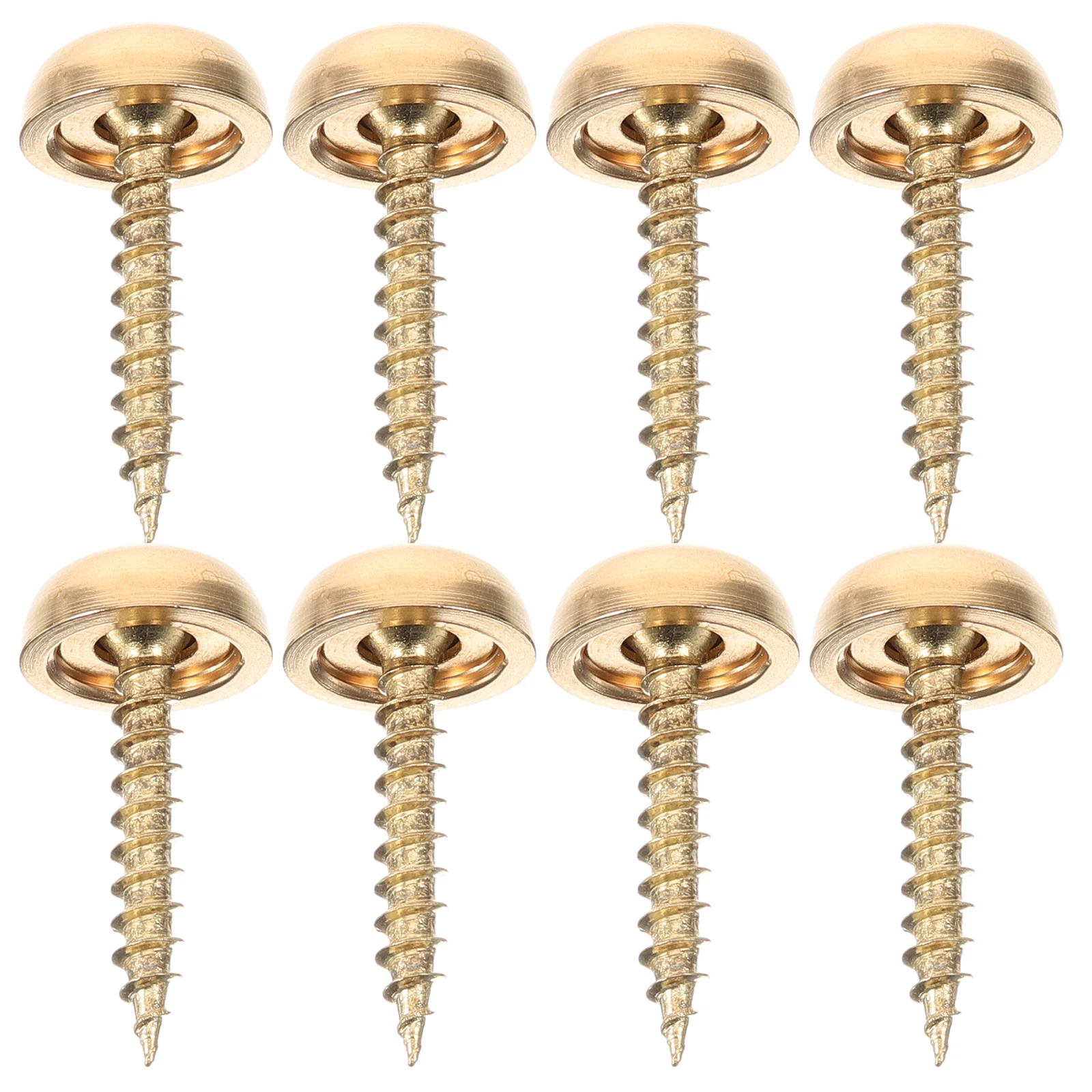 

8 Pcs Screw Caps 13mm Brass Upholstery Screws With Caps Color Furniture Mirror Mounting Screws Covers for Wood Glass Hardware