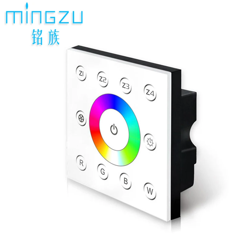 DMX512 signal panel P8 RGBW Tempered glass touch switch 4 zone 16 Channel output DMX controller LED tape light dimmable control