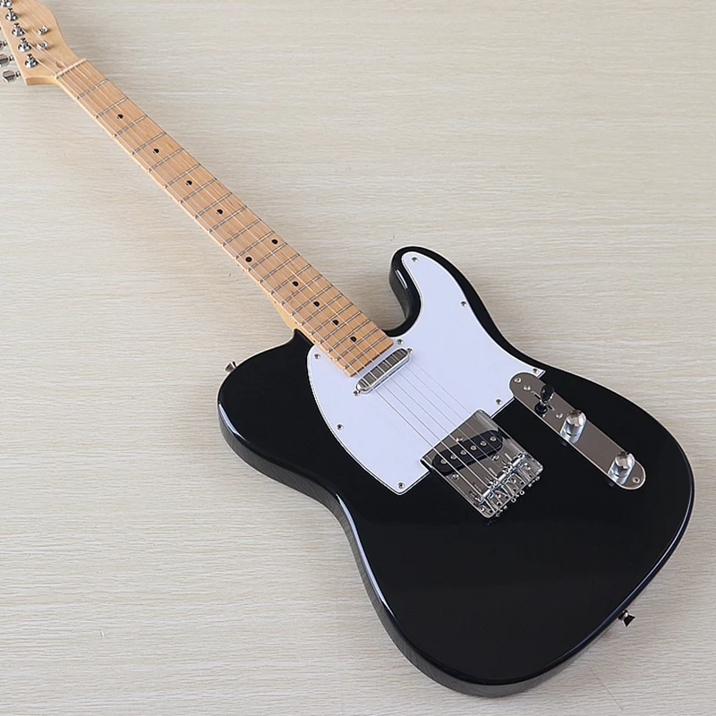 

39 Inch 6 Strings Electric Guitar Full Basswood Body Black Color High Gloss Finish