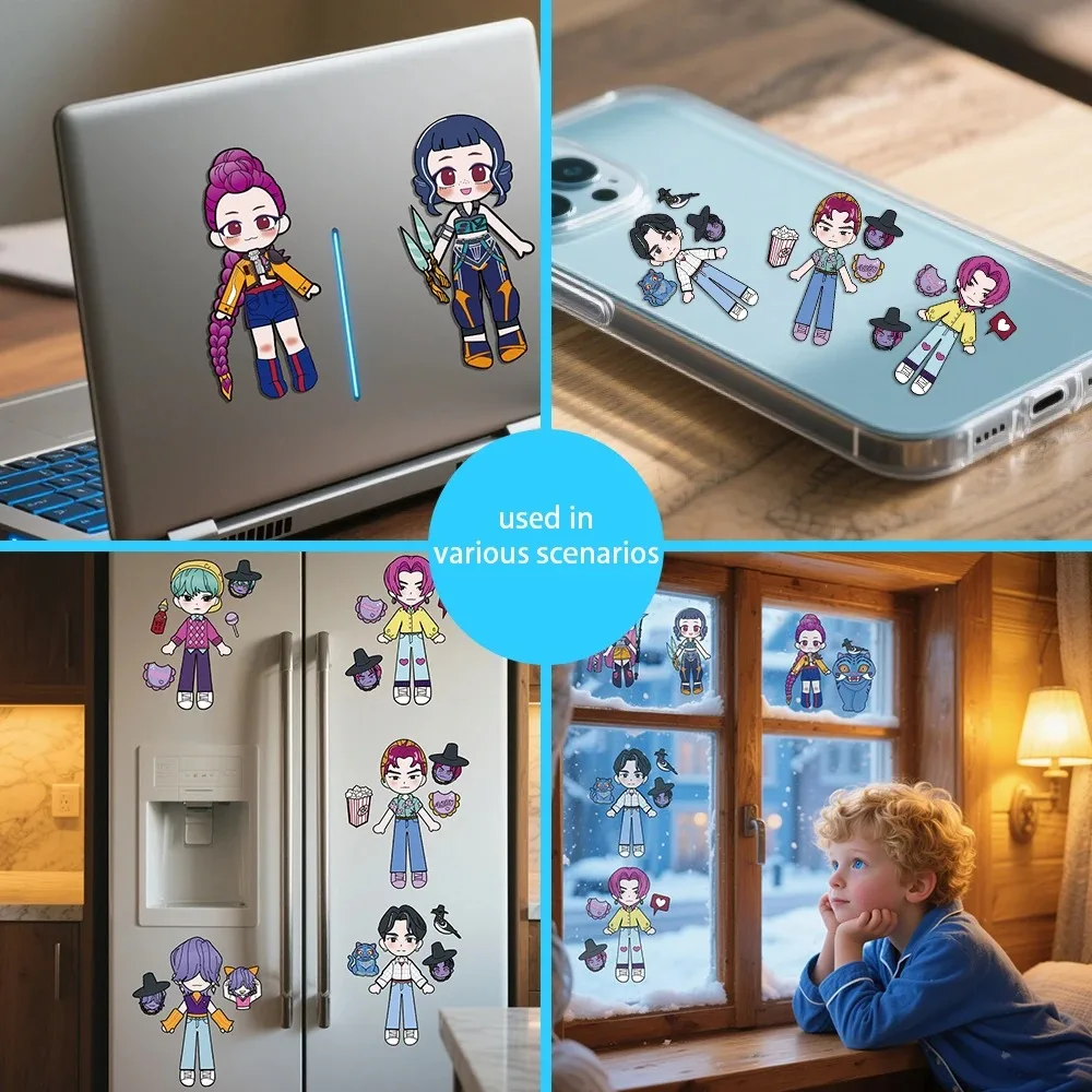 KPOP魔女狩りグループ子供向けパズル手作りコラージュ楽しいドレスアップステッカー創造的な装飾デスクトップDIY