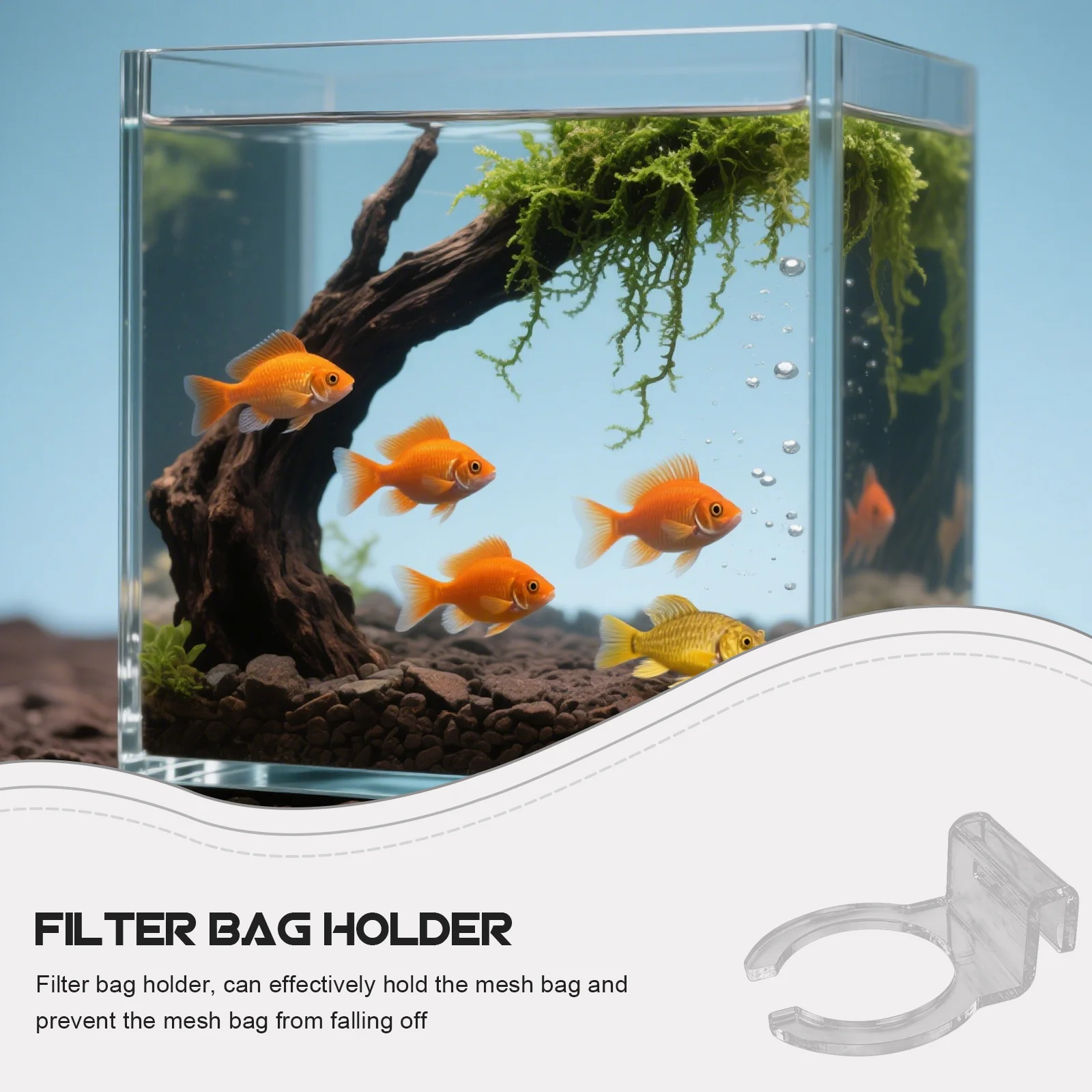 1pc 4 Inch Filter Holder For Aquarium Fish Tank Durable Mesh Bag Support Bracket Drawstring Bag Holder For Pond Water Sump