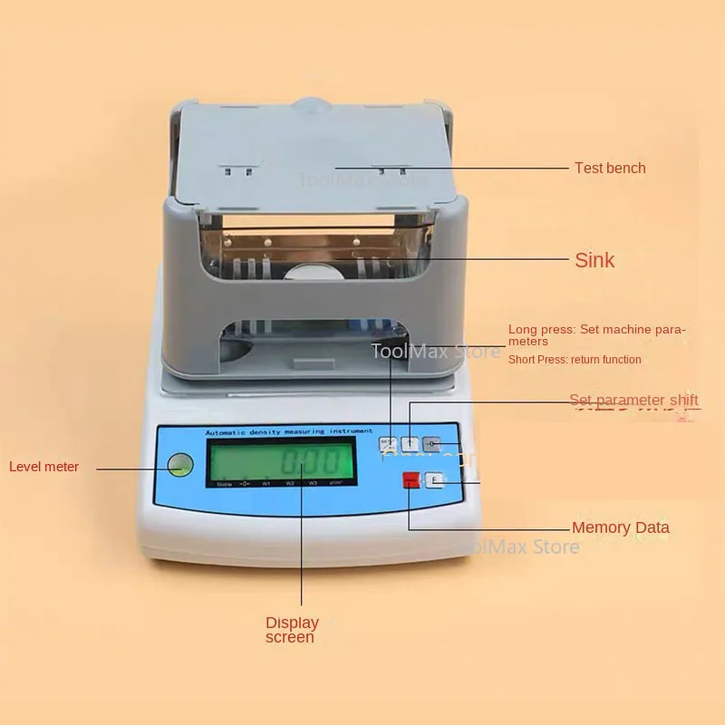 2025 Solid Density Meter 0.01G Precious Metal Gold Rubber Plastic Small Particle Density Purity Tester Density Meter Automatic