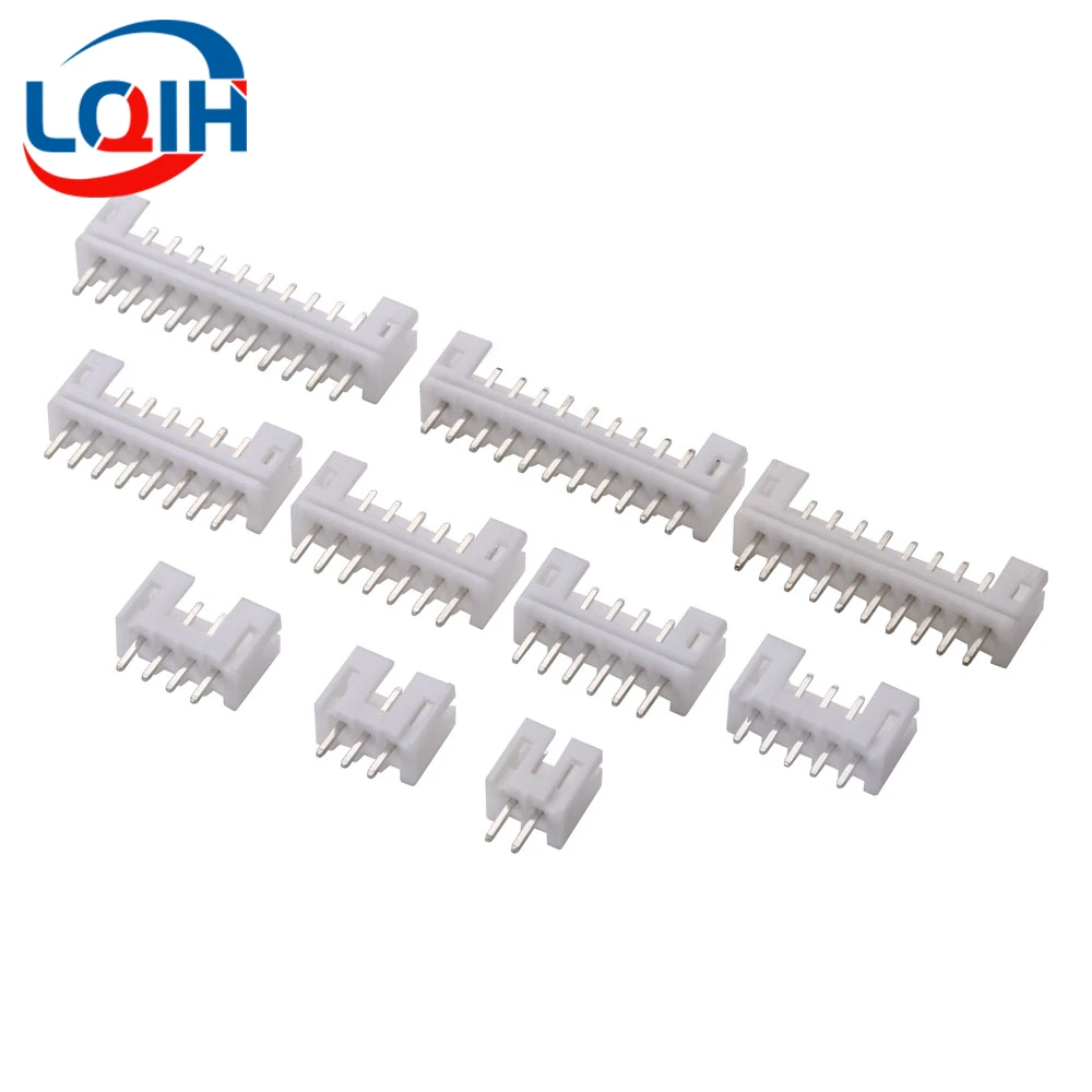 PH 2.0mm Pitch Connector Header Male Blade 2P 3P 4P 5P 6P 7P 8P 9P 10P 11P 12P 13P 14P 15P 16P Prosta zakrzywiona igła PCB