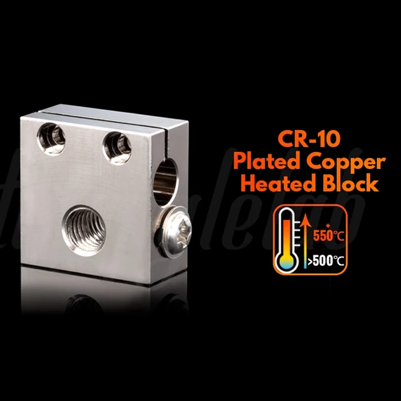 Trianglelab Swiss CR10 Plated Copper Heat Block For CR10 Hotend cr-10 Hotend for mk8 nozzle DDB Extruder ender3 cr-10s