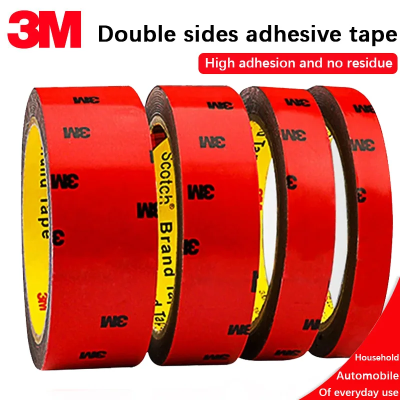 3M Double-sided Adhesive Tape Strong Gray Waterproof Seamless Foam Tape High Adhesion Wall Decoration and Installation
