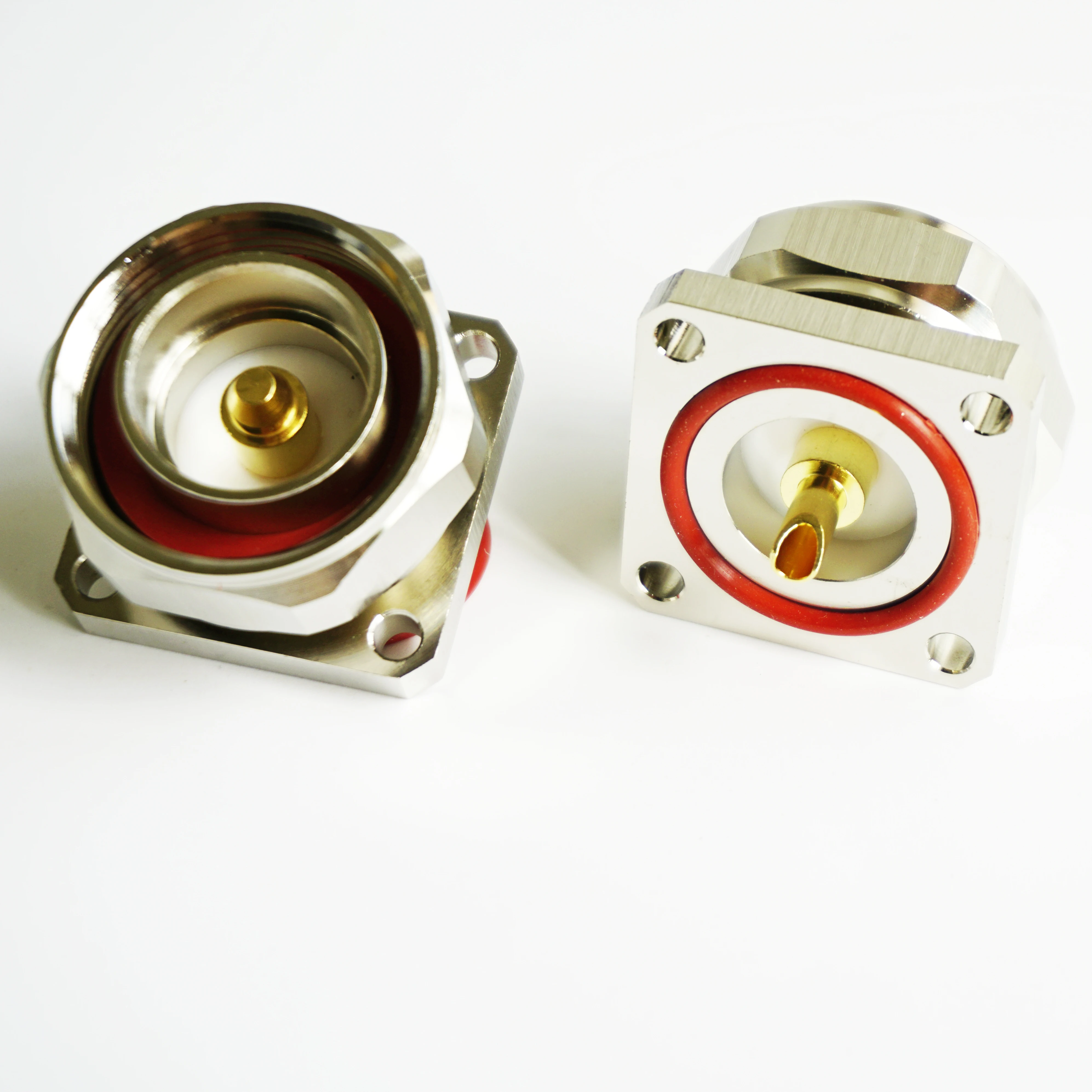 

7/16 L29 DIN Male With 4 Hole Flange Panel Mount For Solder Cup plug Connector calbe RF Adapter BRASS