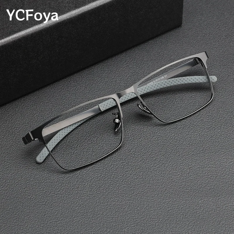 

Ultralight Sport Titanium Screwless Frame Glasses Men Women Anti-Slip Silicone Full Frame for Myopia Prescription Glasses 2802