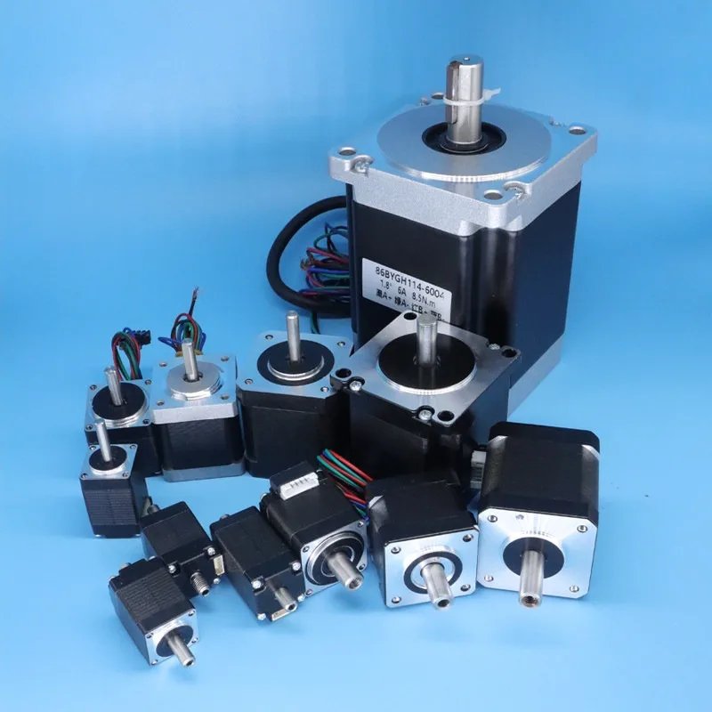 8/11/14/17/23/34 Stepper Motor, Hollow Shaft & Solid Shaft Stepping Motor, 2-Phase Pulse Drive Motor for CNC & Automation