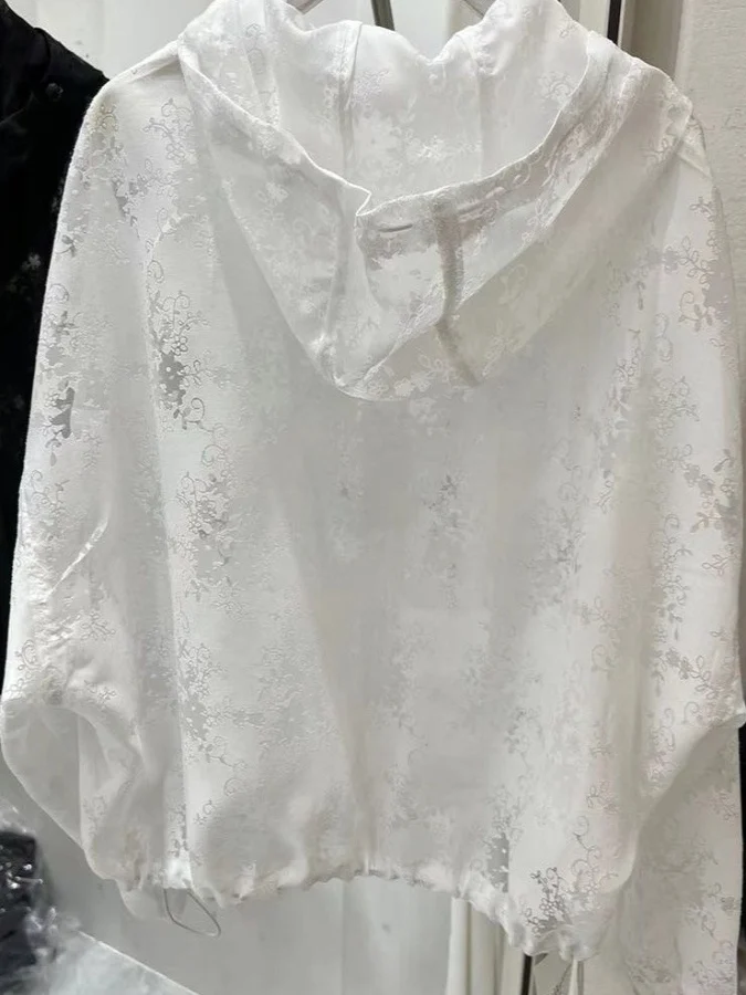 

Летняя легкая верхняя одежда больших размеров Long Sve с капюшоном и защитой от солнца, женский свободный топ, модный корейский ...