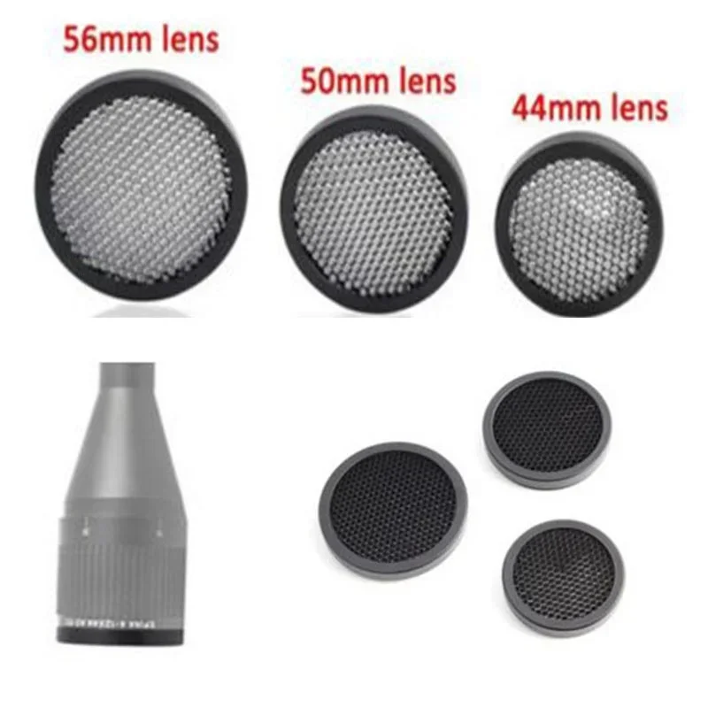 Tactical 44mm/50mm/56mm Anti-reflection Sunshade Protective Cover Kill Flash Cover Cap Scope Protector cover for Hunting Optical