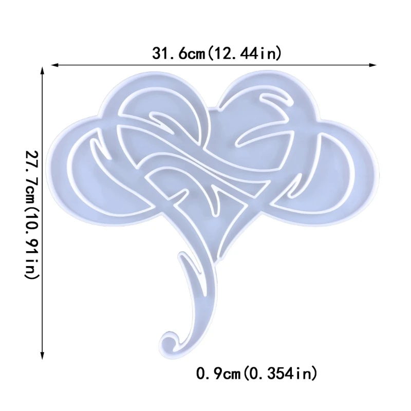 Cetakan Dekorasi Bentuk Hati DIY Ornamen Desktop Liontin Perhiasan Cetakan Resin Epoksi 97QE