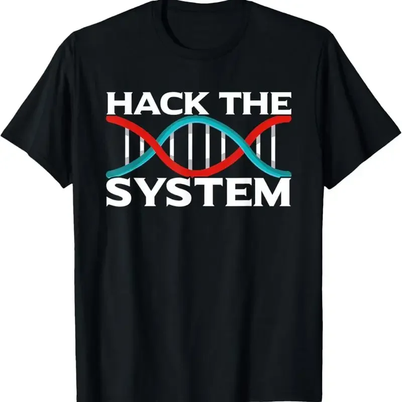 Diy Biology Dna Double Helix Hack The System Biohacker T Shirt