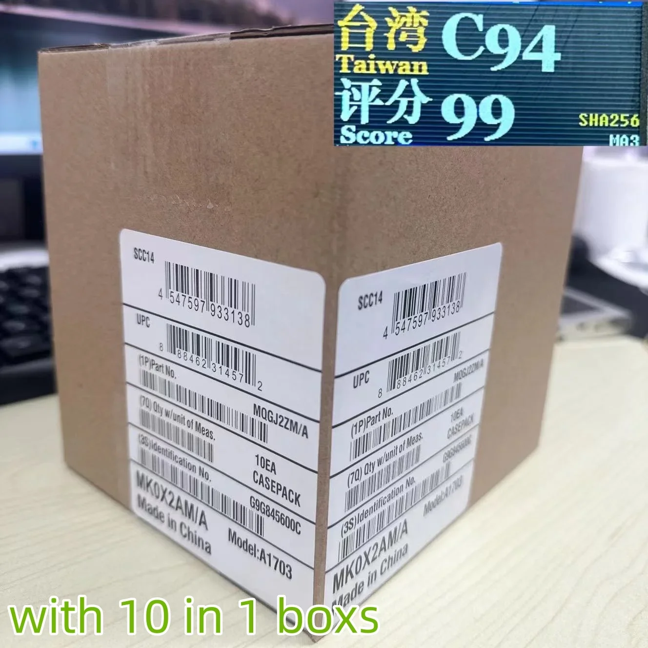 

10 шт./1 м/3 фута C94 чип IC кабель 98 99 экранов USB-C кабель для синхронизации данных для x xsmax 12 13 pro max14plus с коробкой 10 в 1