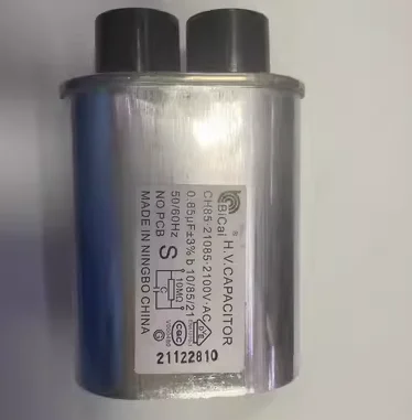 CH85 2100V 0.7/0.75/0.78/0.8/0.82/0.85/0.88/0.9/0.91/0.92/0.95/1/1.05/1.1/1.14/1.2UF Ch85 High Voltage Microwave Oven Capacitor