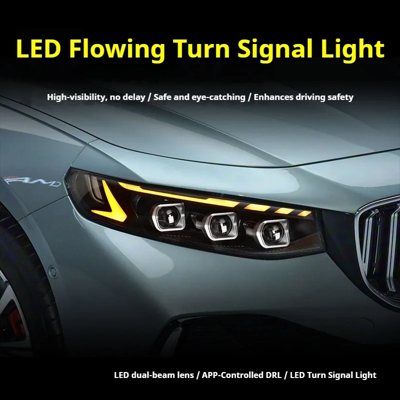 FT Car Lights for Geely Preface RGB Headlights 2020-2025 Full LED Projetor Headlamp Daytime Running Light Automotive Accessories