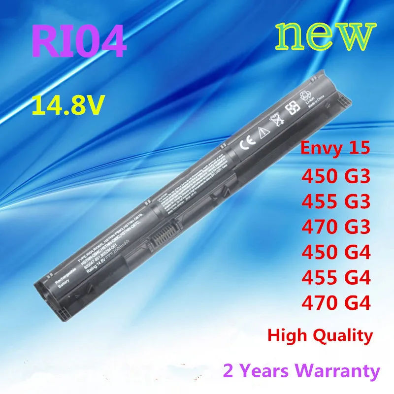 New RI04 Laptop Battery for HP ProBook 450 455 470 G3 G4 for Envy 15 15-q001tx HSTNN-PB6Q HSTNN-DB7B RI06XL