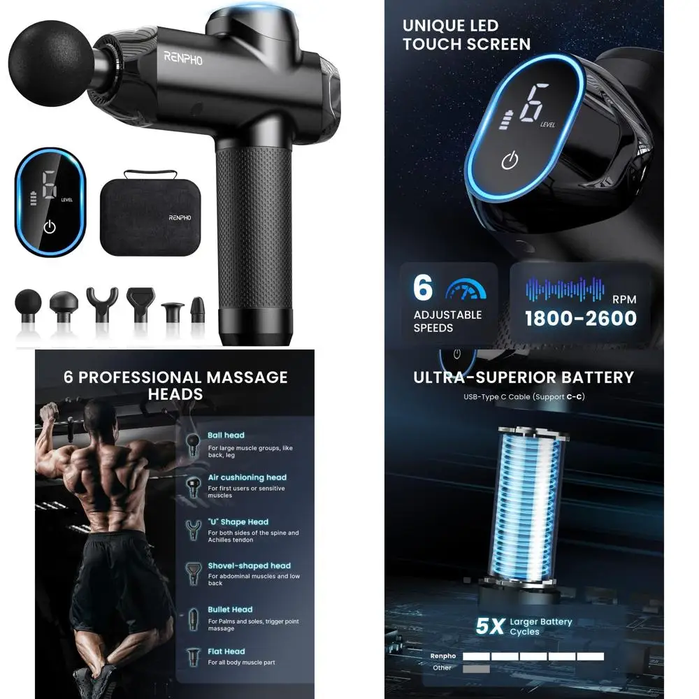 

Портативный электрический массажный пистолет для глубокого расслабления мышц с амплитудой 12 мм, соответствует требованиям HSA, идеально подходит для подарка на День святого Валентина или день рождения.