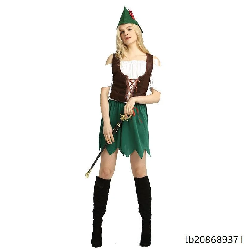 Fsia de loween para Crianças, Traje de Fada Verde Tinkerbell, Fsia para Adultos, Homens e Mulheres, Robin Hood, Pe...