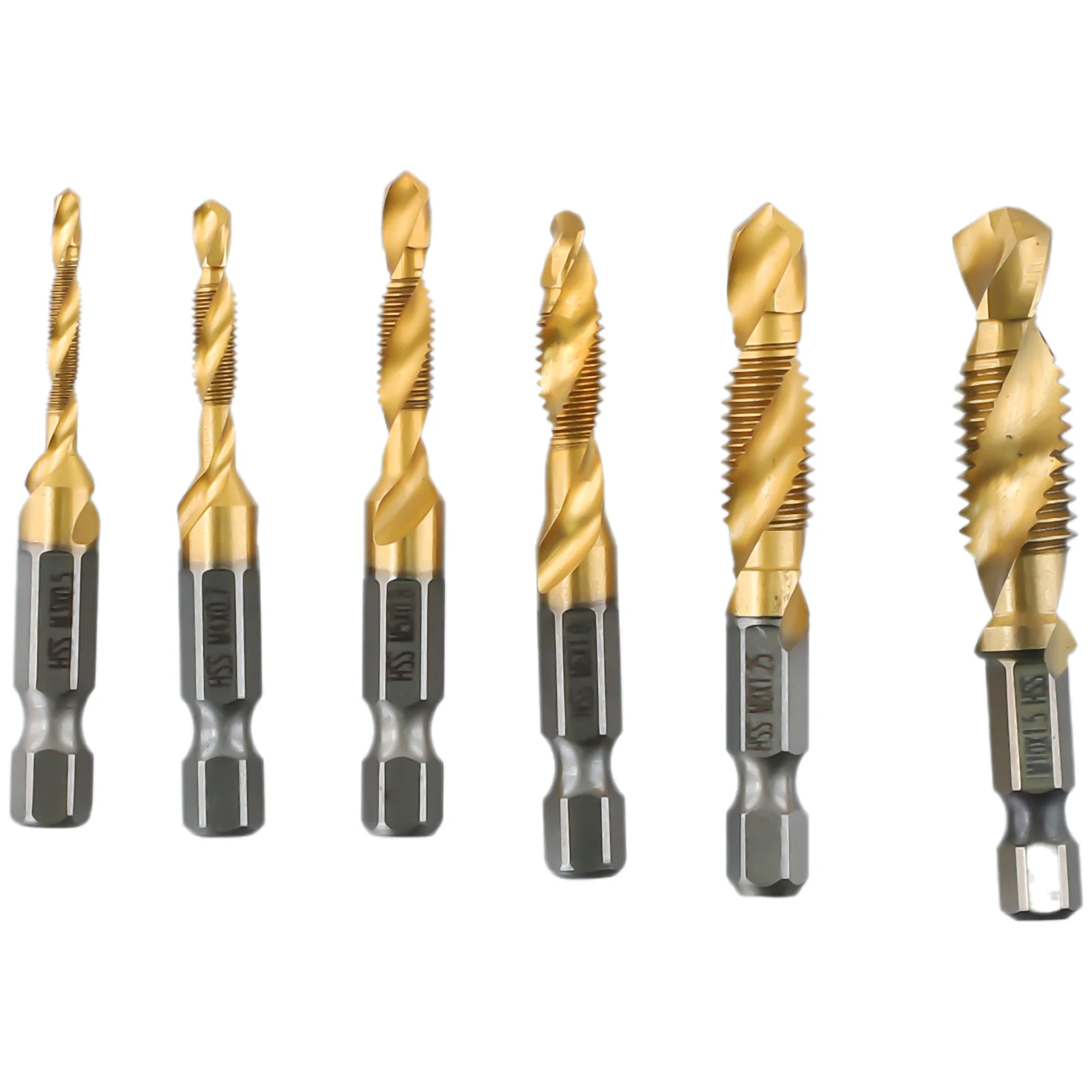 High Quality Accessories Plastic Tin Alloy Tap Drill Power Tools Thread Metric M8x1.25mm Titanium Plated HSS Screw