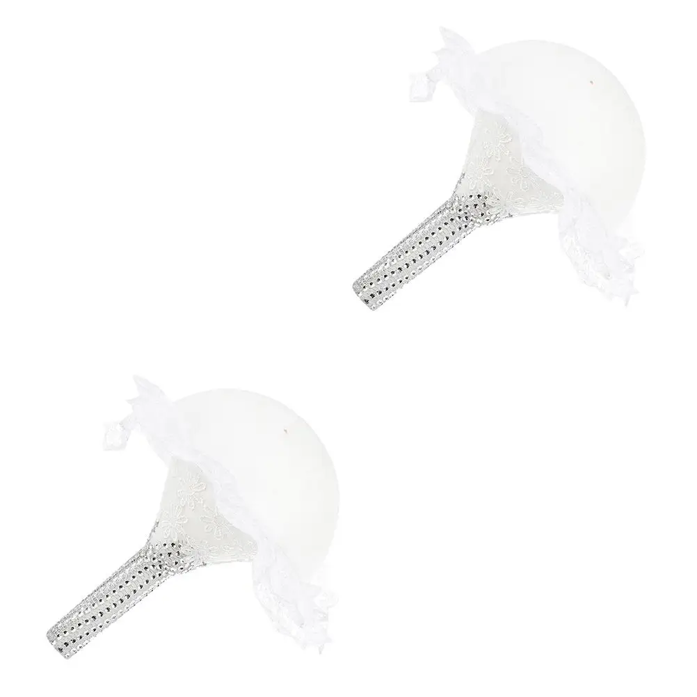 

2Pcs Bride Holders White Foams Bouquet Holders For Wedding Foam Wedding Floral Holder DIY Supplies Mold for Ceremony H made